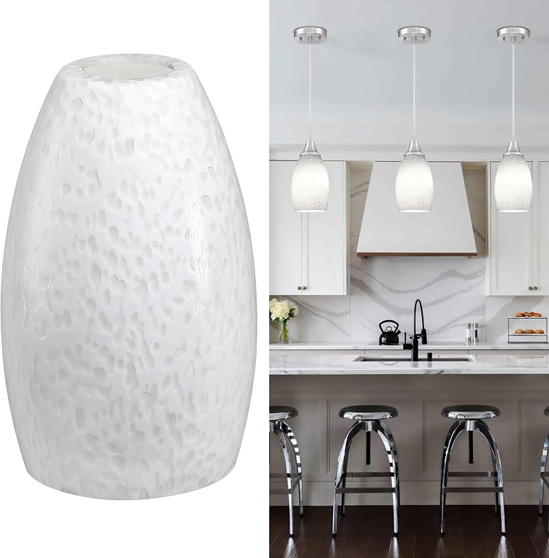 Lámpara colgante cristal ovalada 4.72" para comedor cocina