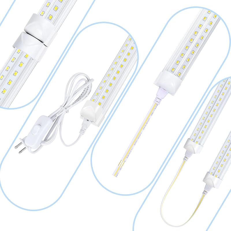 10 Tubos LED 8ft Doble Fila