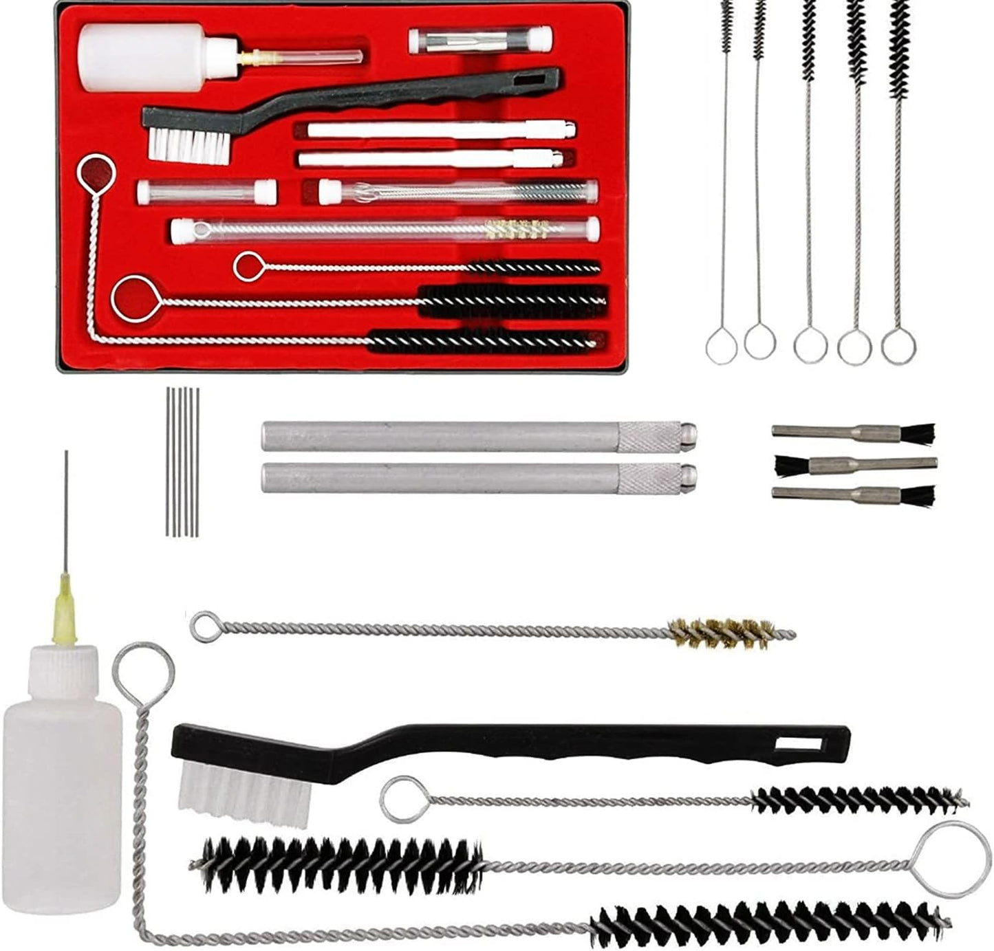 Kit limpieza 23 pzas para rociadoras succión gravedad HVLP