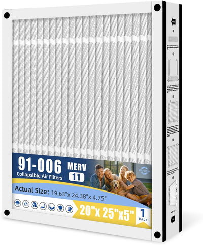 Filtro aire MERV 11 comp 91-006 20x25x5 plegable