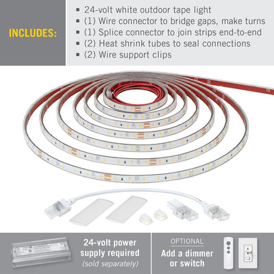 Cinta luz blanca cálida 2700K 60LED/m 16.4pies 24V