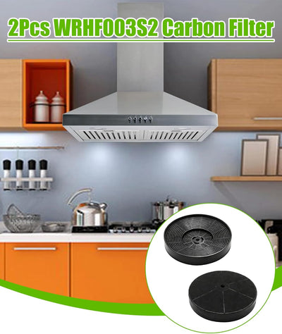 2 filtros carbono campana WRHF003S2 Winflo 30pulg acero inox vidrio
