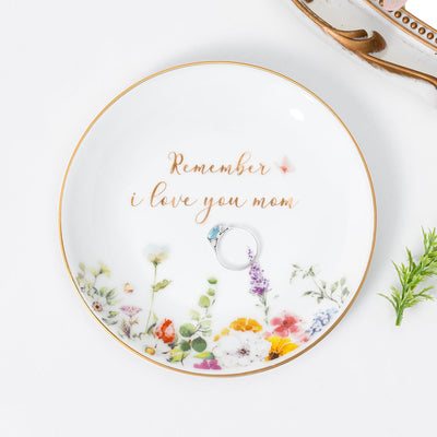 Bandeja joyería con flores para mamá y abuela