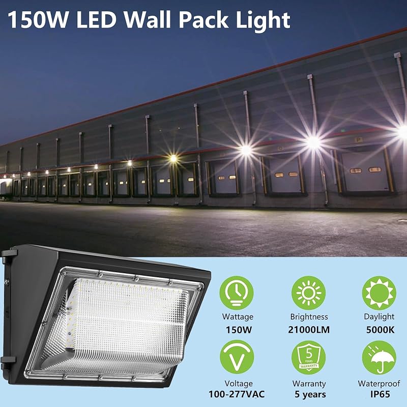 4 Lámparas LED Pared 5000K ETL Seguridad Exterior