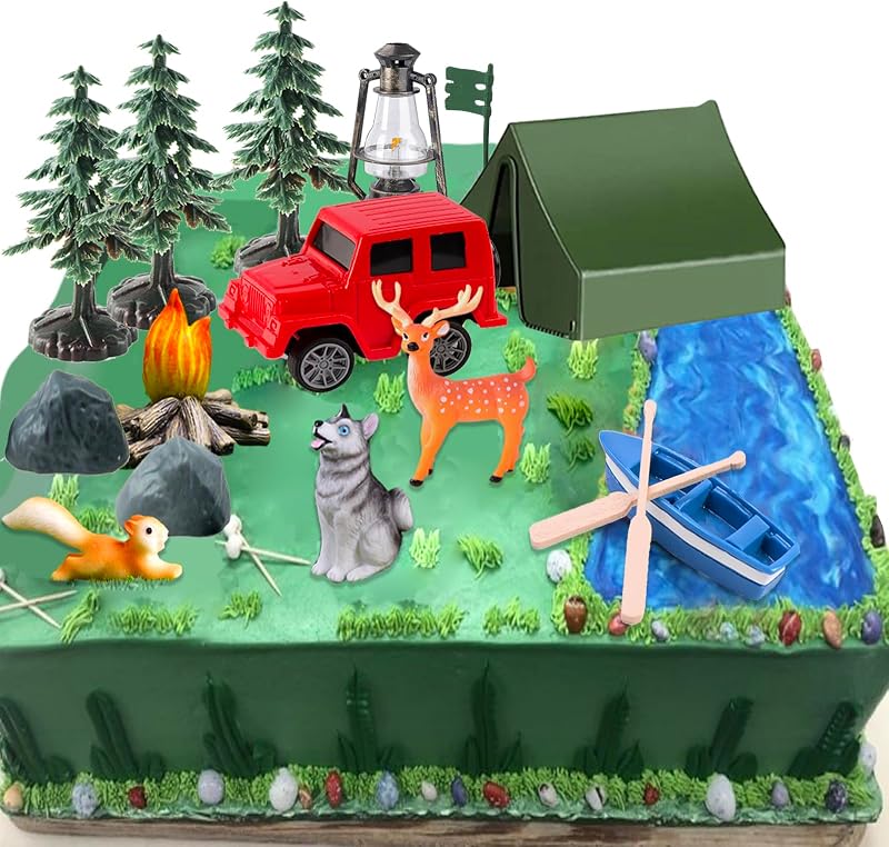 16 Decoraciones Tartas Campamento Bosque Niños
