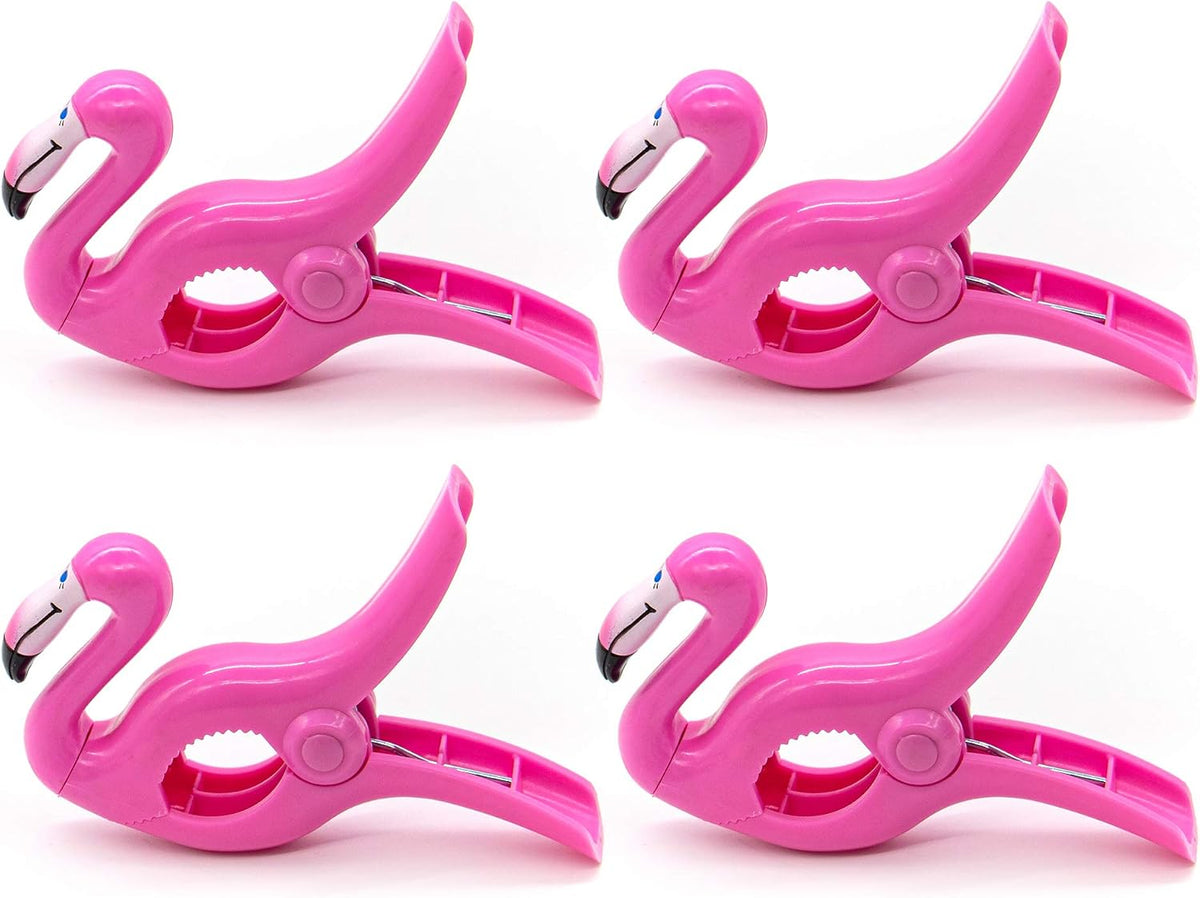 Clips toallas soporte silla playa hogar 4 pzas rosa