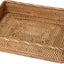 Bandeja de mimbre rectangular para baño y sala de estar XL