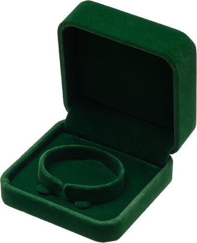 Caja terciopelo para pulseras y joyas verde