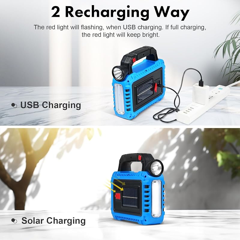 2 Linternas Solares LED Recargables Campamento