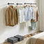 4 Barras Ropa Pared 12" Soportes Resistentes Negro