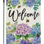 Bandera primavera jardín hortensias 12x18pulg arpillera
