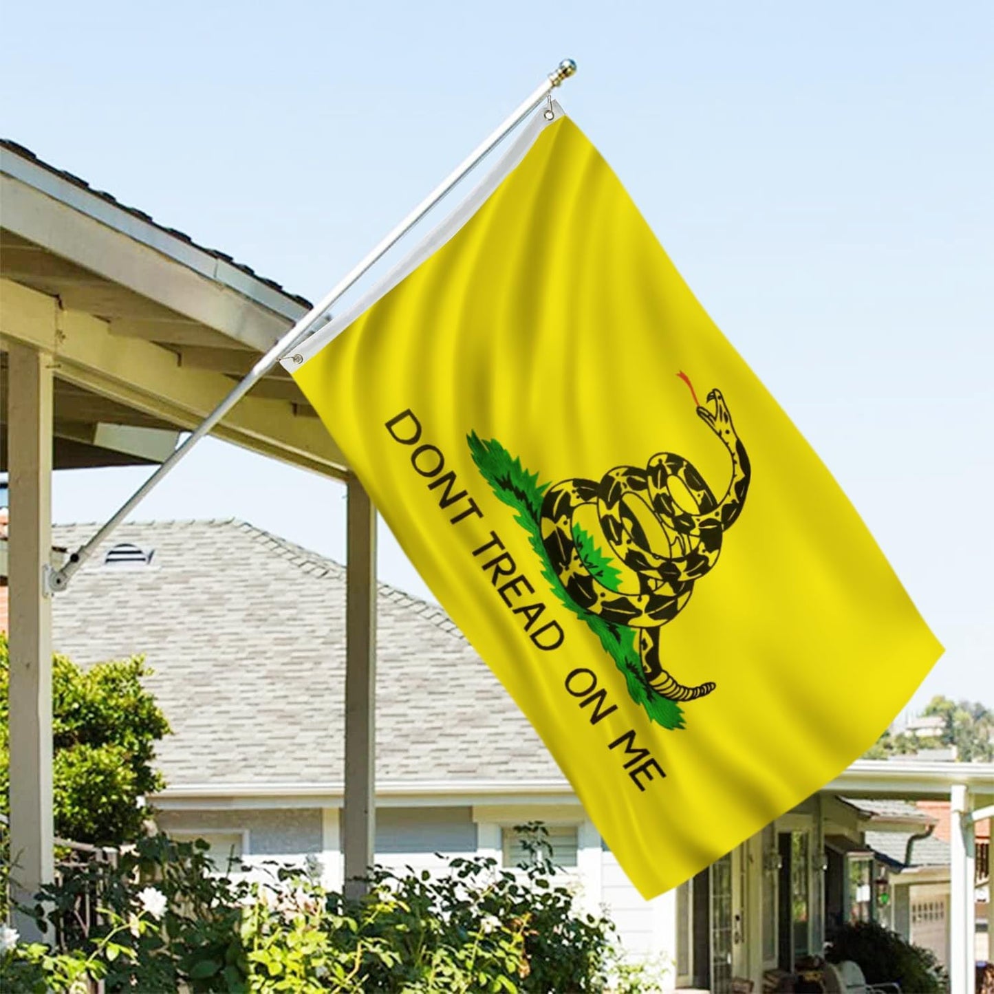 Bandera Gadsden 3x5pulg poliéster 340D con ojales metal