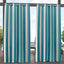 2 Pzas Panel cortina ojales 54x84" verde azulado