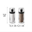 Juego salero pimentero acero inox transparente
