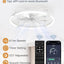 Ventilador techo LED luz regulable 24pulg control remoto