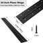 2 Bisagras Piano Acero Inox 24x3" Negro Resistente