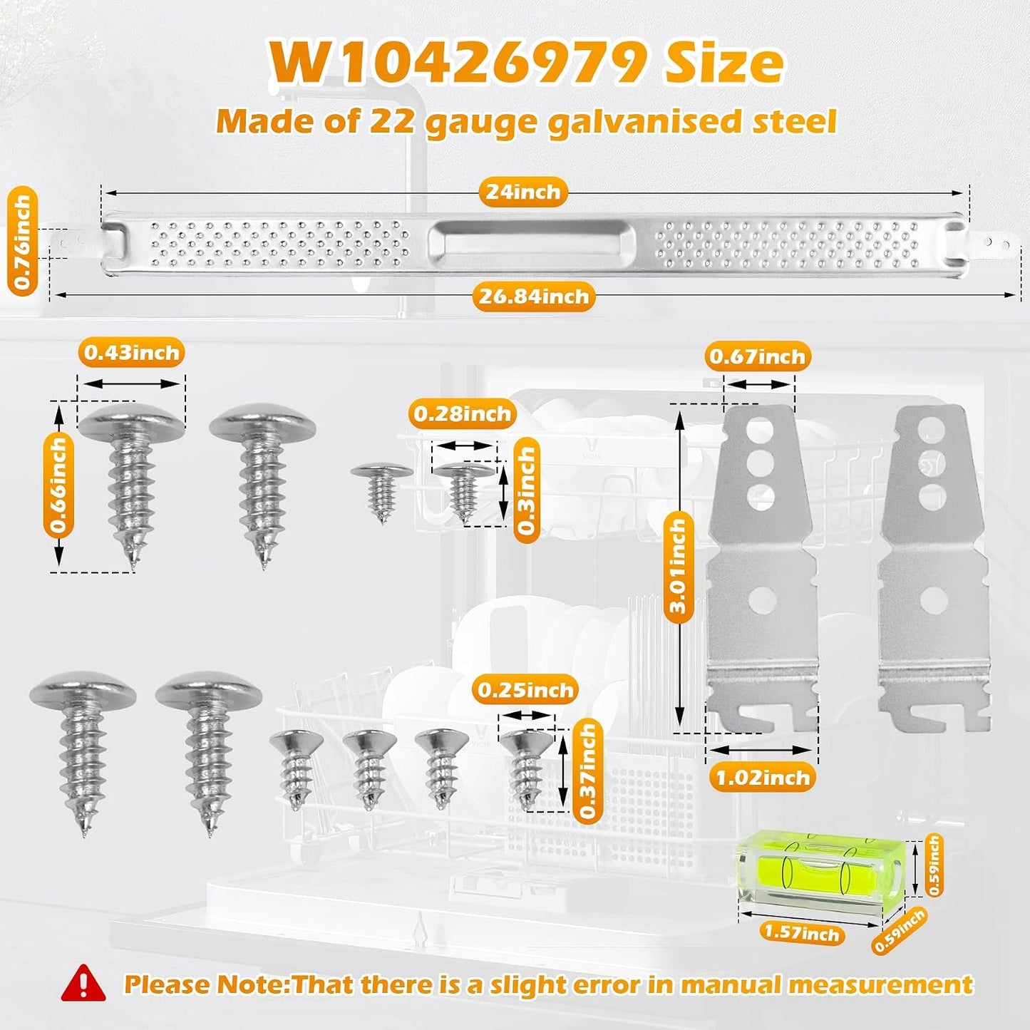 Kit soporte lavavajillas 24pulg comp Whirlpool