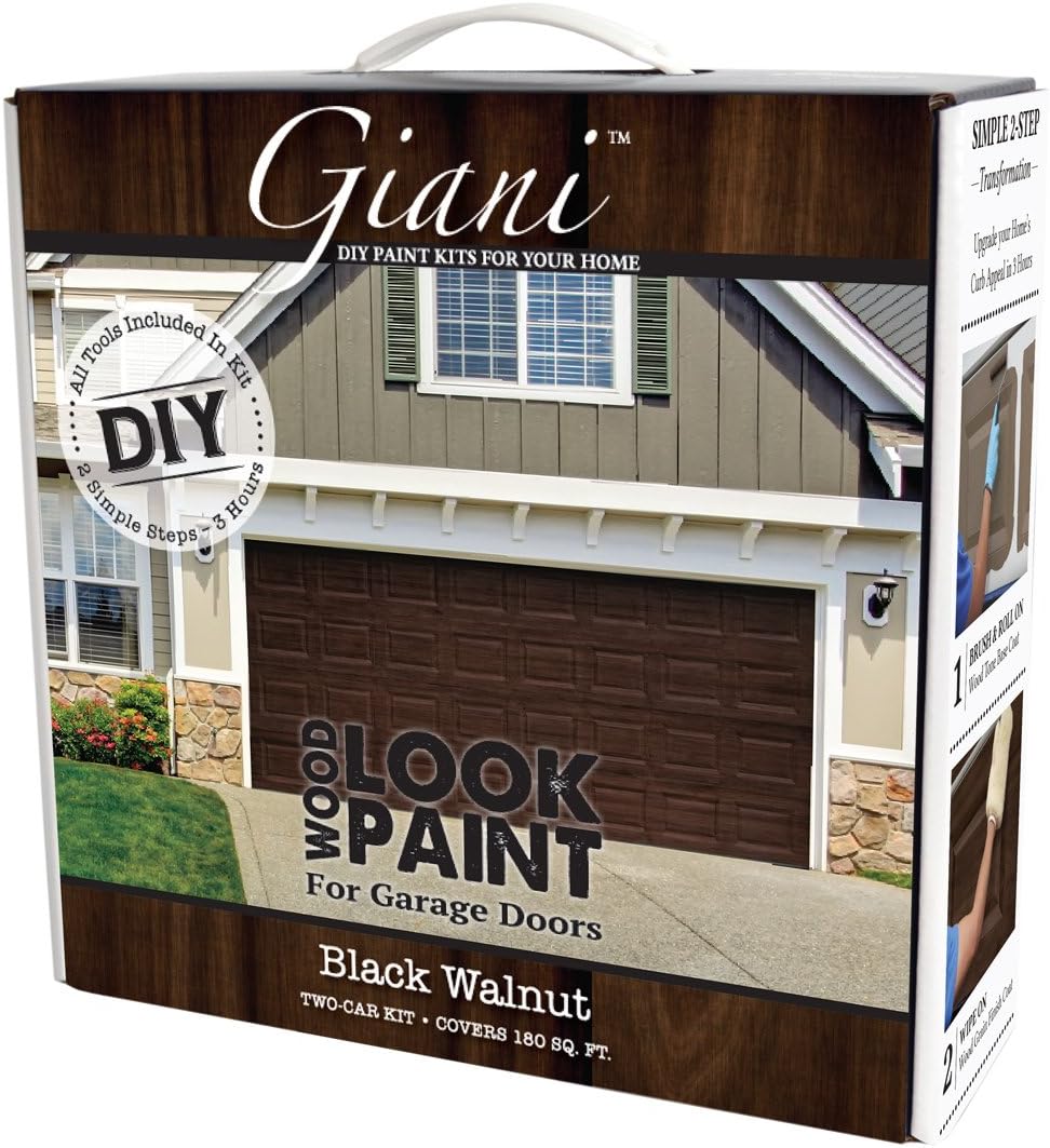 Kit pintura madera puerta garaje Nogal Negro
