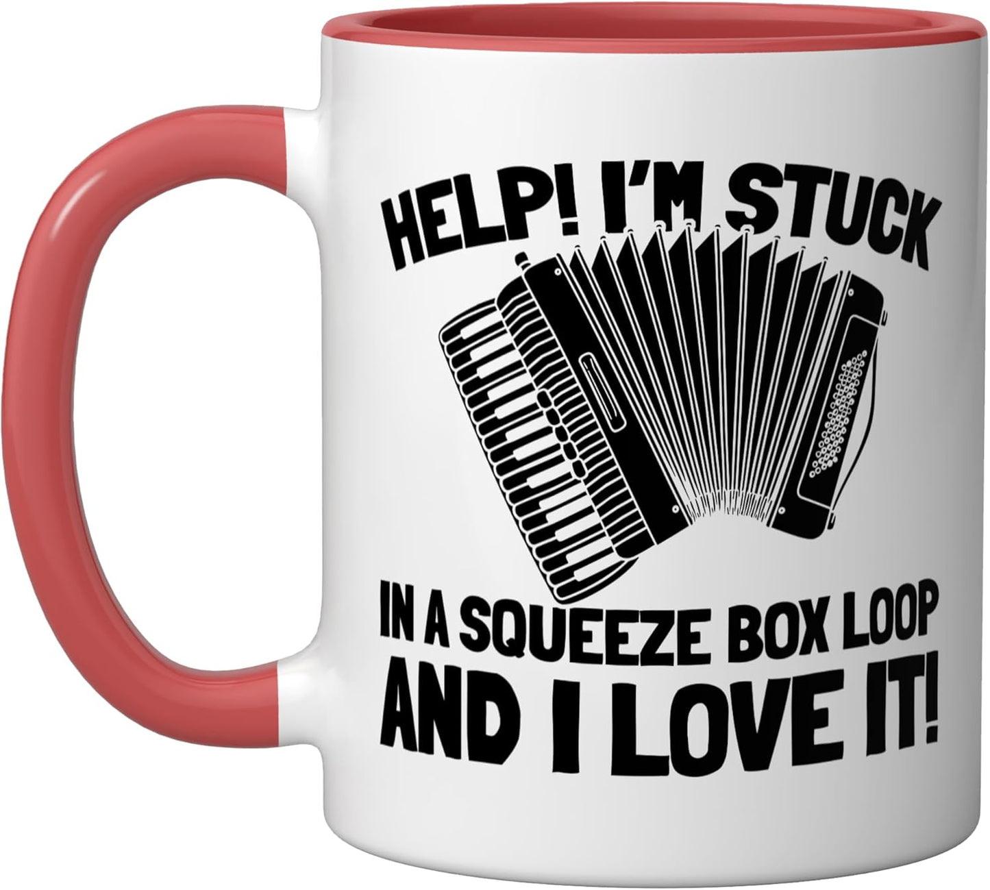 Taza Cerámica Acorazón para Diatónica Roja/Blanca