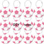 Juego 12 etiquetas equipaje con anillo metal 2.75pulg llavero PVC