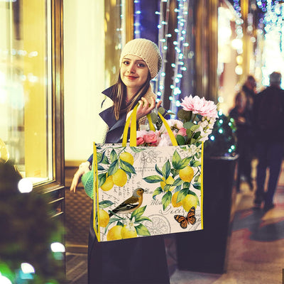 5 Pzas Bolsas Compras Reutilizables con Motivos