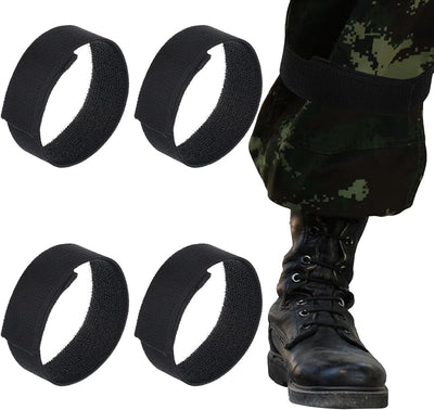4 Correas Elásticas para Botas Militares Negro Ajustables