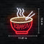 Letrero neón ramen 3D LED 11.81x12.4pulg para pared