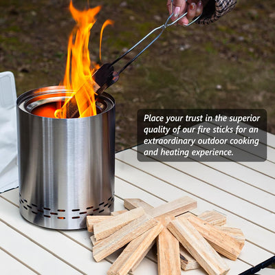 Mini Fire Stick pino seco 4" leña estufa fogata parrilla