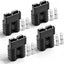 Conector 50A 600V 2 pares para batería 10/12 AWG negro