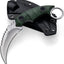 Cuchillo táctico EDC hoja D2 mango G10 funda Kydex verde
