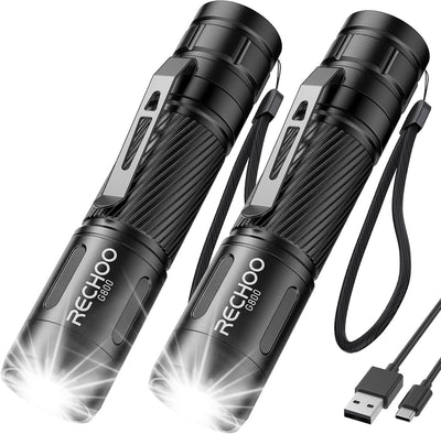 Linterna recargable 500 lúmenes 3 modos táctica EDC