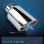 Punta escape 4" entrada 8" salida 15" acero inox