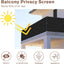 Cubierta malla privacidad terraza exterior 3x16pulg negro