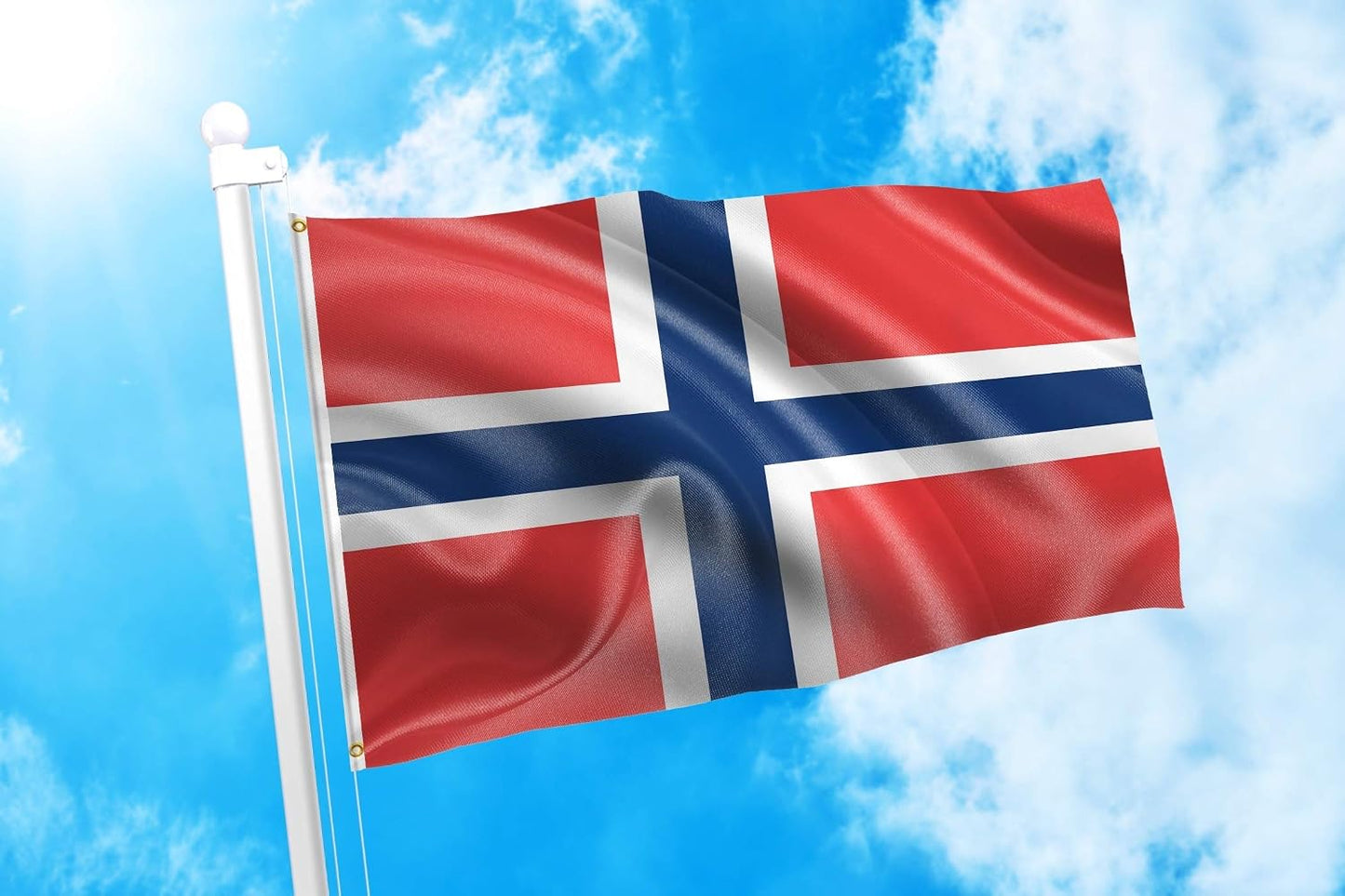Bandera Noruega 2x3ft 100% poliéster resistente UV
