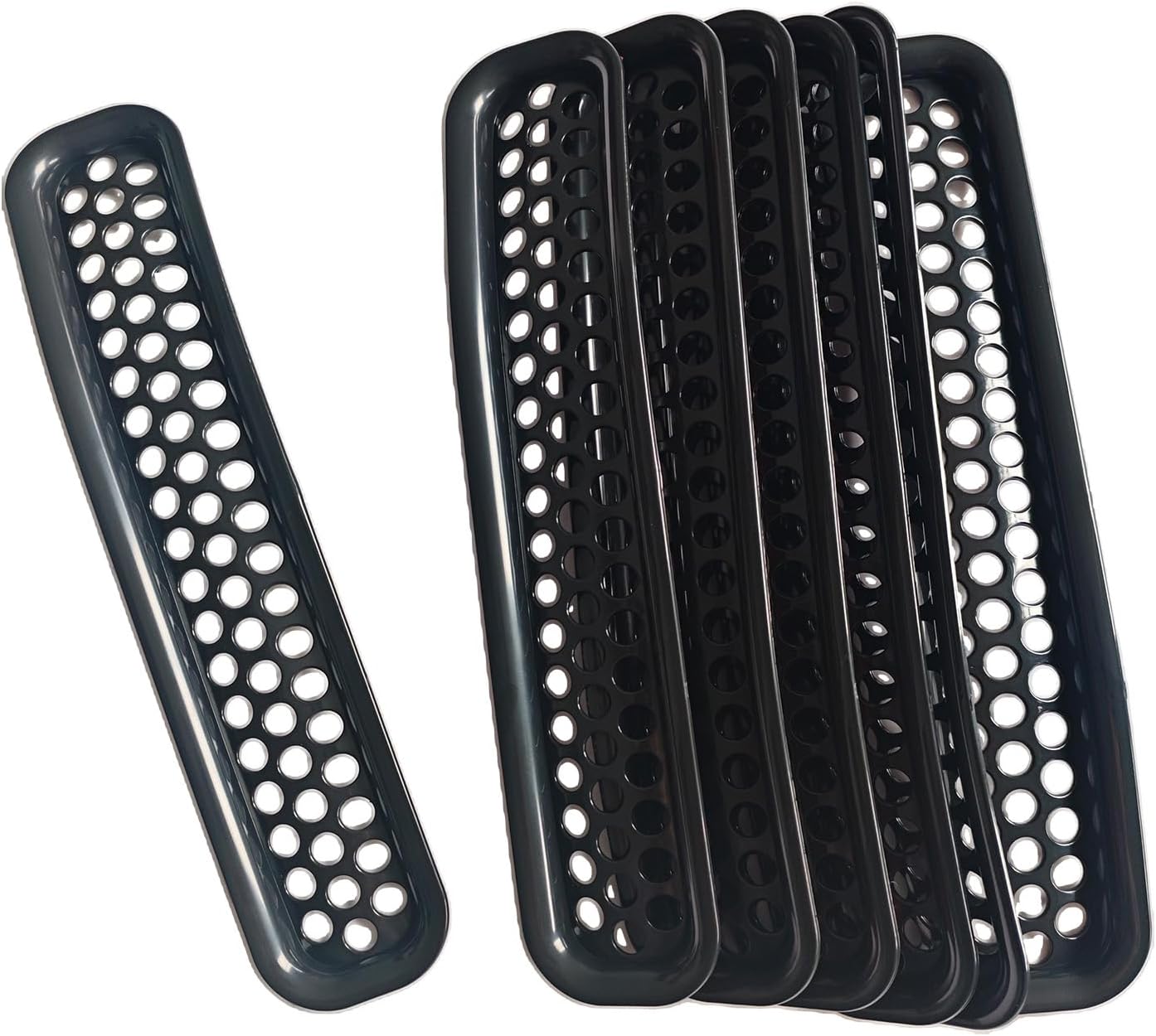 7 Pzas Rejilla Malla Frontal Jeep TJ Wrangler Negro