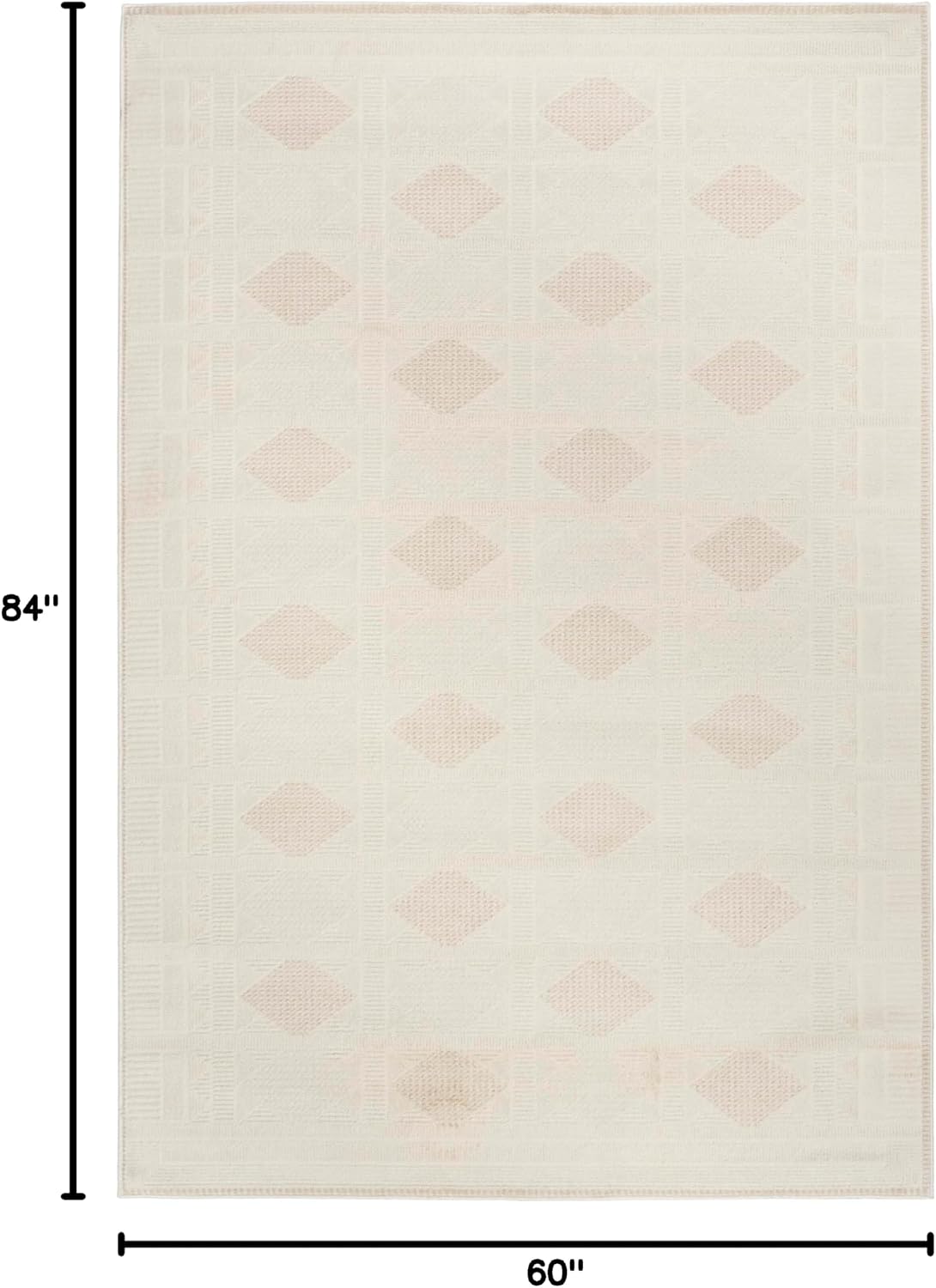 Alfombra nórdica 5x7ft fácil de limpiar dormitorio sala