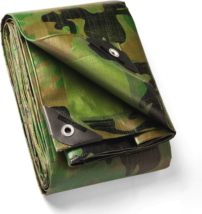 Lona camuflaje impermeable 8x10ft polietileno 10mil