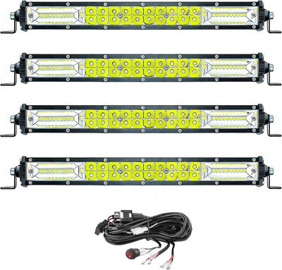 Kit 4 luces LED 12" 120W 12-24V para tractor ATV