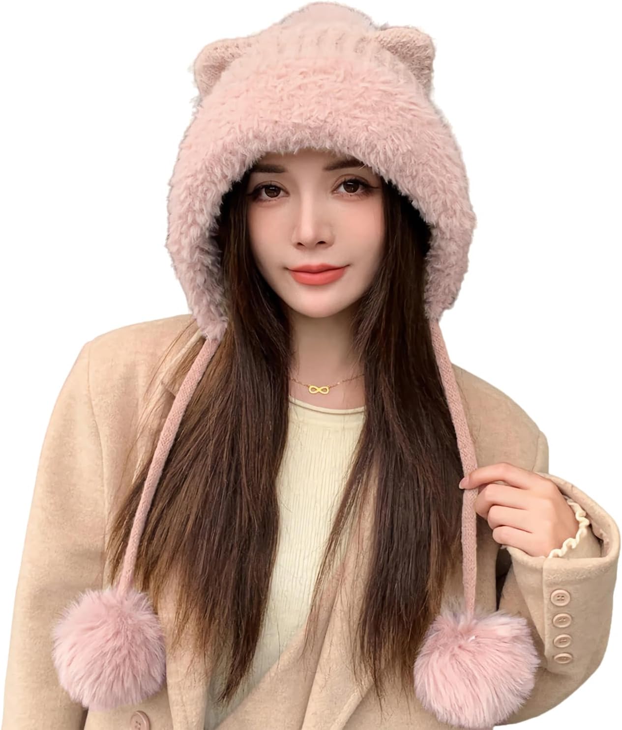 Gorro invierno sherpa mujer con orejeras forro polar