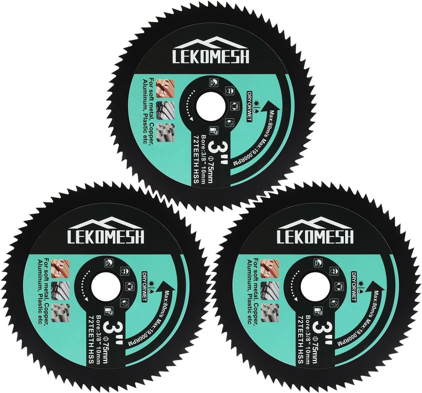 Hoja sierra circular 3pulg eje 3/8pulg para madera y metal
