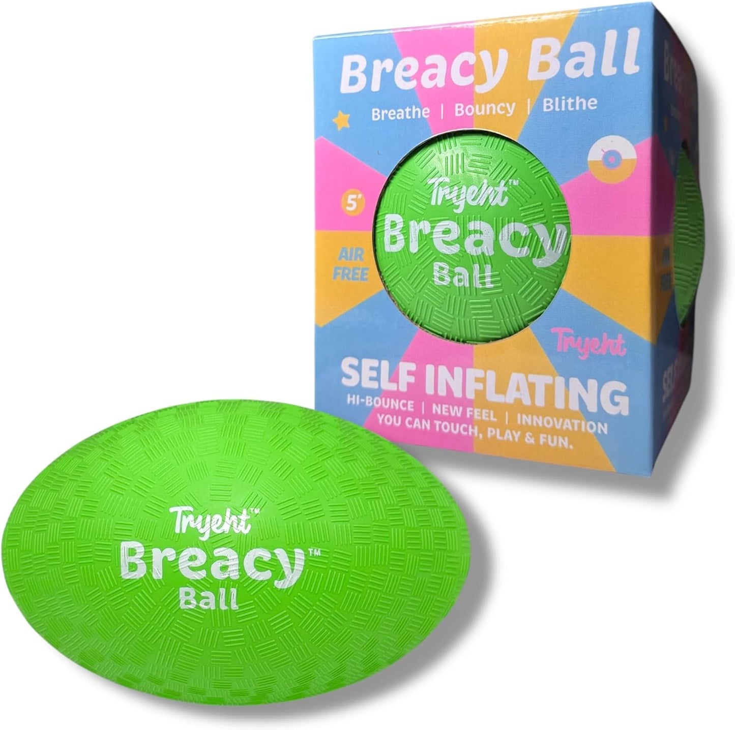 Bola inflable automática neon verde para set al aire libre