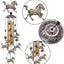 Campanillas viento caballo 35" metal 6 campanas 7 caballos