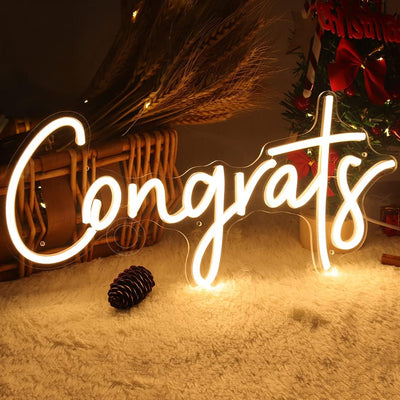 Letrero LED neon para boda fiesta graduación 15.75x7.4pulg USB