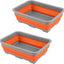 Set 2 Cubos Lavado Multiusos 7.27L Plegables Naranja