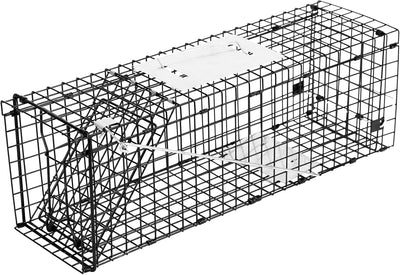 Trampa viva acero 24x7x8pulg plegable puerta liberación