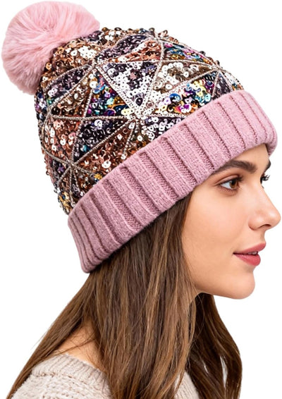 Gorro invierno mujer piel sintética calavera