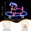 Letrero neón perro monopatín Dachshund para dormitorio bar