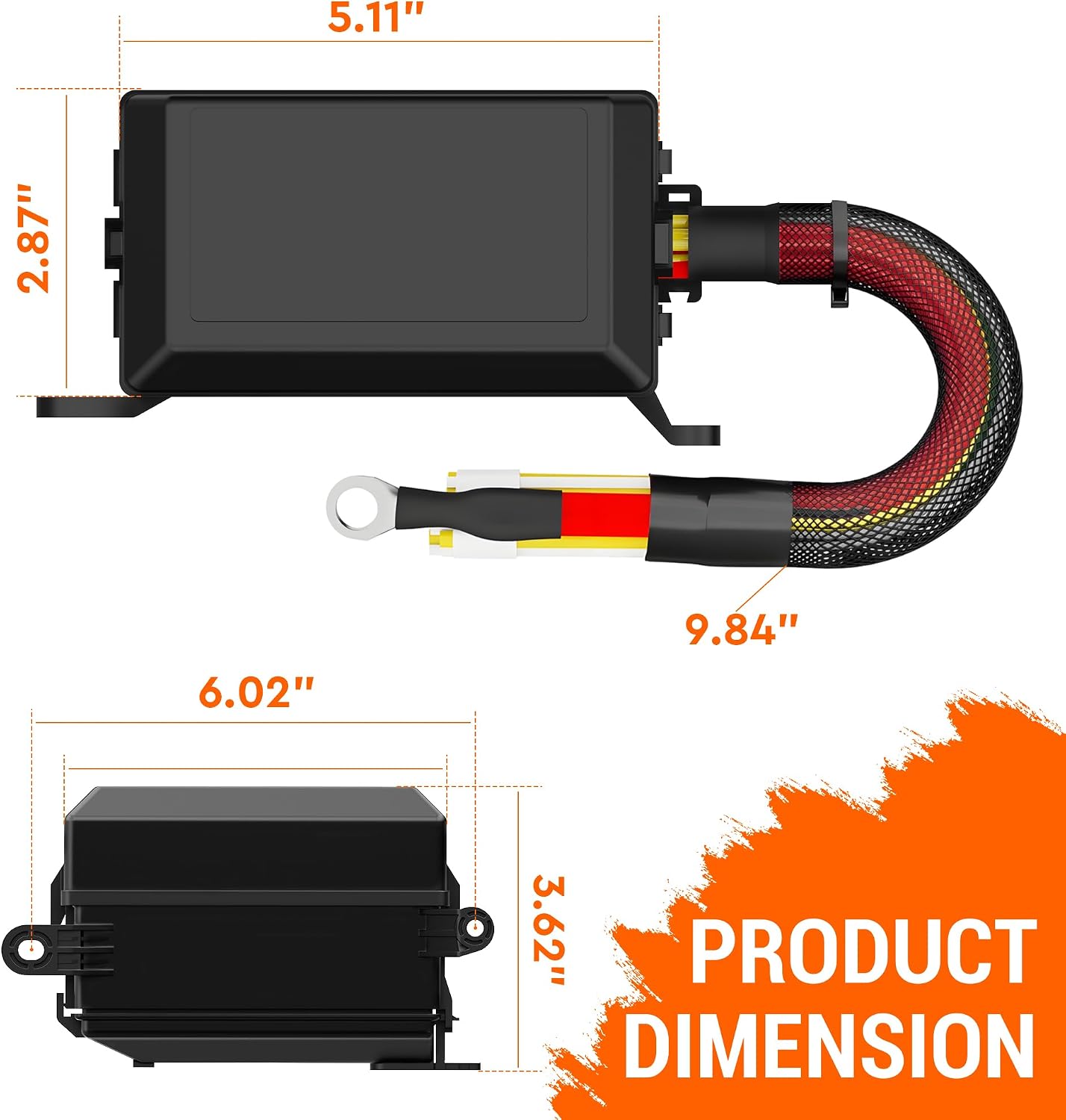 Caja relé impermeable 12v 6 ranuras ATC/ATO automóvil barco