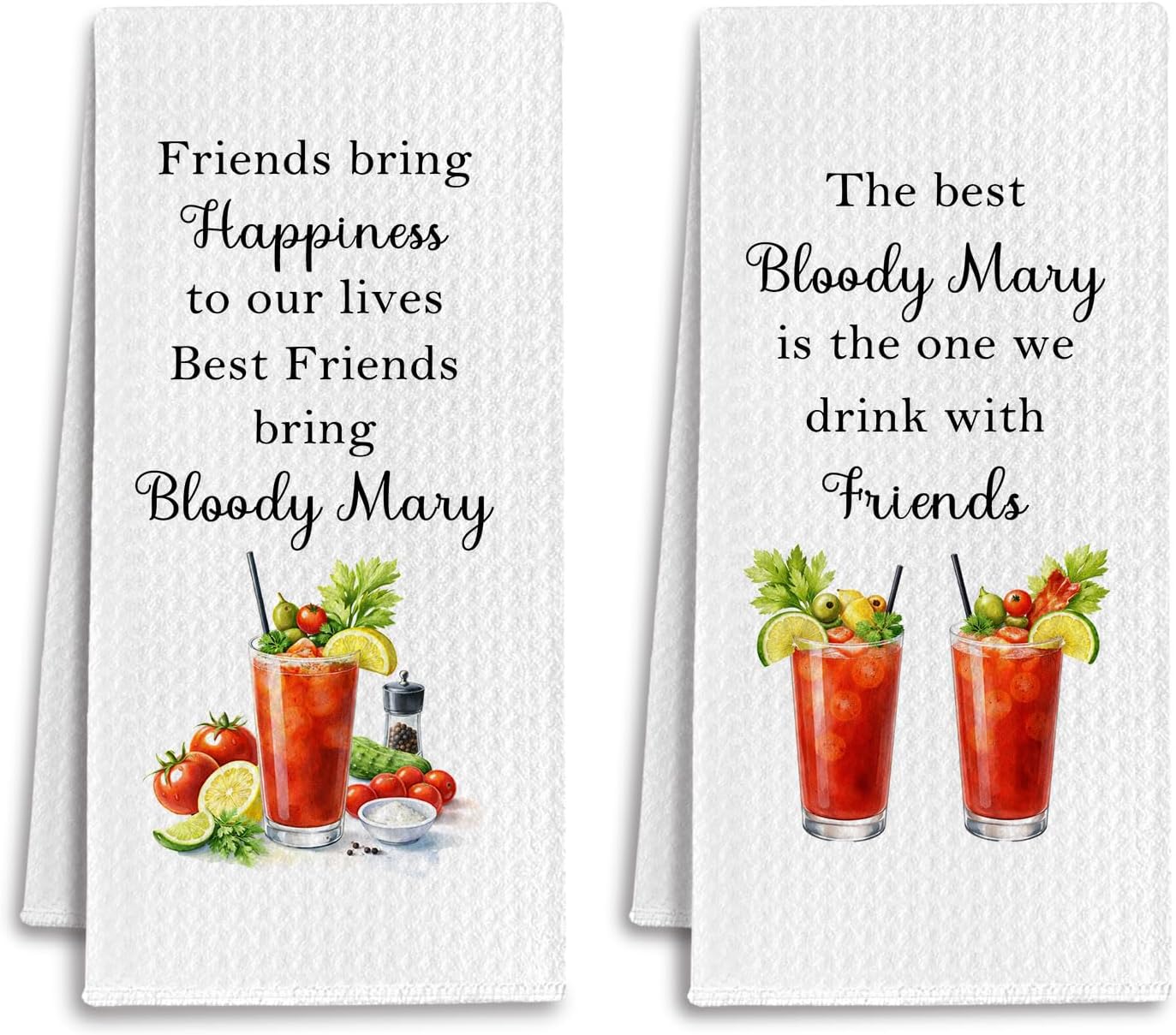 Toallas cocina Friends Bloody Mary set 2 16x24
