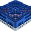 Estante cristal 16 compartimentos soporte vidrio azul